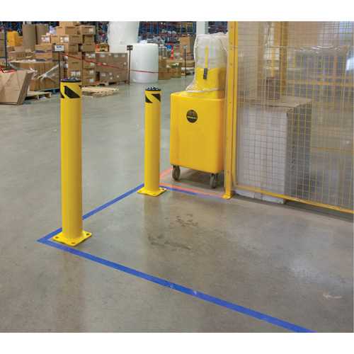 Safety Bollard, Steel, 36" H x 5-1/2" W, Yellow Absolute Business Supply