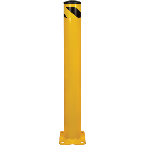 Safety Bollard, Steel, 42" H x 5-1/2" W, Yellow Absolute Business Supply