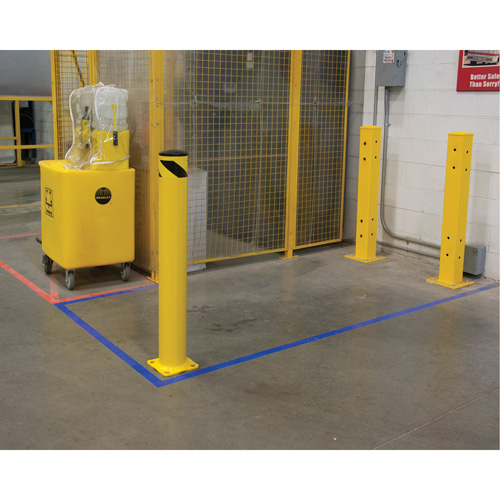 Safety Bollard, Steel, 42" H x 5-1/2" W, Yellow Absolute Business Supply