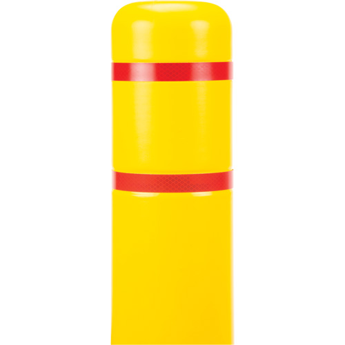Polyethylene Bollard Cover, 4-1/2" Dia. x 52" L, Red/Yellow Absolute Business Supply