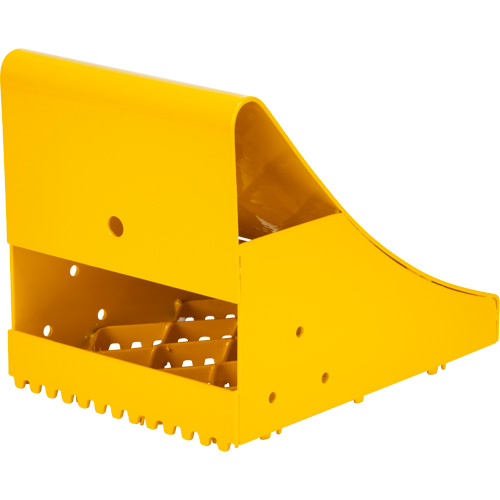 Ice Chocks, Steel, Yellow, 8-1/16" W x 10-5/8" D x 8-13/16" H Absolute Business Supply