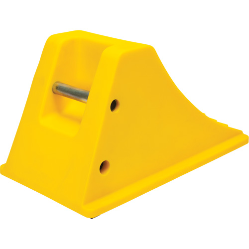Cales de roue avec surface antid&eacute;rapante en caoutchouc, Polyur&eacute;thane, Jaune, 11-1/4" la x 21" p x 12-1/4" h Absolute Business Supply