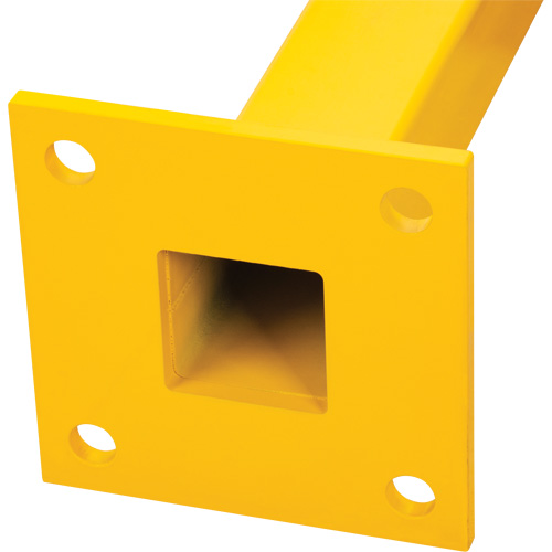 In-Line Post for Light-Duty Guard Rails, Steel, 42" H, Safety Yellow Absolute Business Supply
