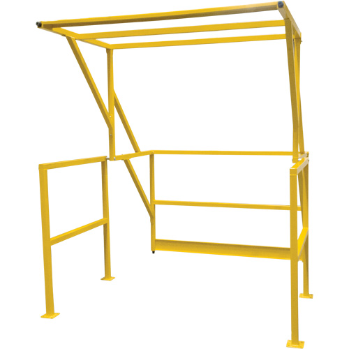Mezzanine Safety Gate, 70" L x 77" H, 78" Raised, Yellow Absolute Business Supply