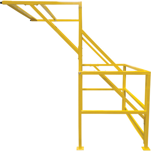 Mezzanine Safety Gate, 70" L x 77" H, 78" Raised, Yellow Absolute Business Supply
