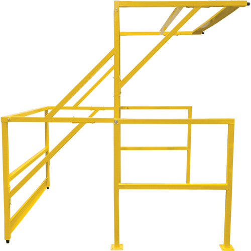 Mezzanine Safety Gate, 70" L x 77" H, 78" Raised, Yellow Absolute Business Supply