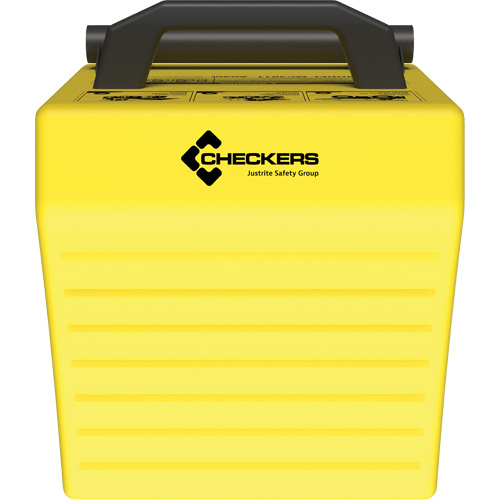 Checkers Safety Heavy-Duty Ultra Class Mining Wheel Chock, HDPE, Yellow, 14-1/2" W x 17-1/2" D x 16" H Absolute Business Supply