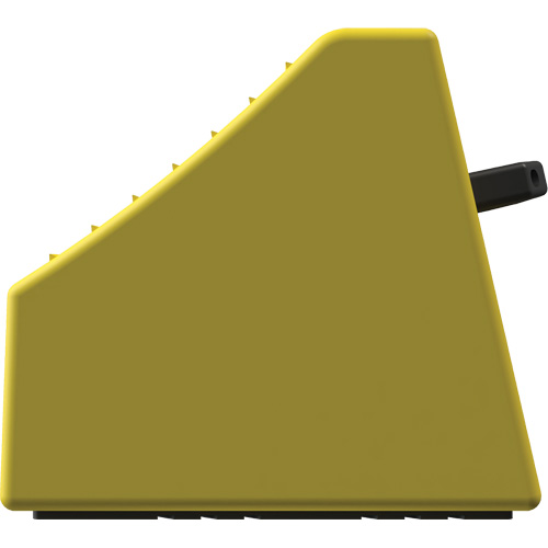 Cale de roue ultra-robuste pour l'exploitation mini&egrave;re Checkers Safety sans support, PEHD, Jaune, 14-1/2" la x 17-1/2" p x 16" h Absolute Business Supply