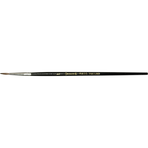 Black Pointed Bristle Artist Brush, 1.7 mm Brush Width, Camel Hair, Wood Handle Absolute Business Supply