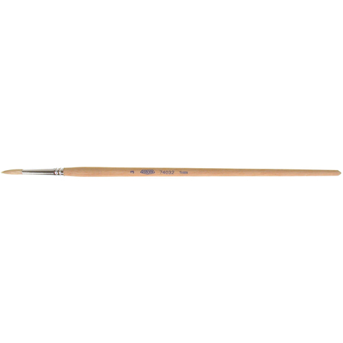 Pure White Bristle Round Marking Paint Brush, 3/16" Brush Width, White China, Wood Handle Absolute Business Supply