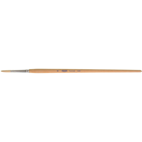 Pure White Bristle Round Marking Paint Brush, 7/32" Brush Width, White China, Wood Handle Absolute Business Supply