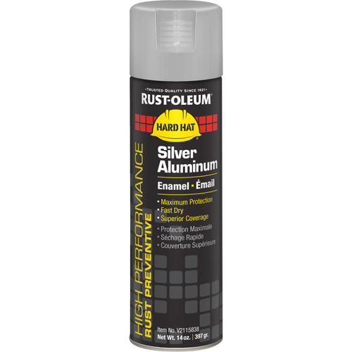 Peinture-&eacute;mail en a&eacute;rosol syst&egrave;me V2100, Aluminium argent, Brillant, 14 oz, Canette a&eacute;rosol Absolute Business Supply