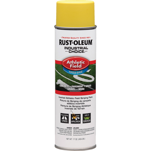 Peinture pour traçage de ligne pour terrain de gymnastique Industrial Choice AF1600, Jaune, 17 oz, Canette a&eacute;rosol Absolute Business Supply