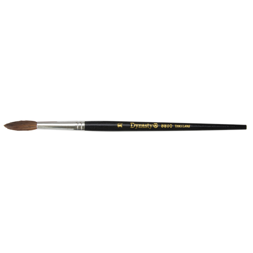 Pinceau pointu &agrave; soies noires pour artiste, Largeur de la brosse de 5,7 mm, Soie de chameau, Manche &agrave; Bois Absolute Business Supply
