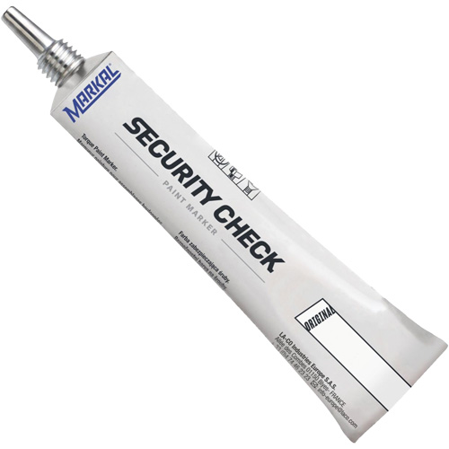 Security Check Paint Marker, 1.7 oz., Tube, White Absolute Business Supply