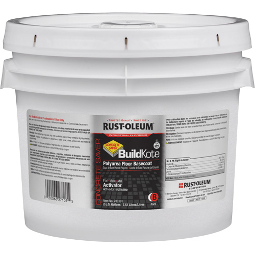 Appr&ecirc;t pour rev&ecirc;tement de sol polyur&eacute;e Concrete Saver BuildKote Partie B, 2 gal., Seau, Transparent/Base &agrave; teinter Absolute Business Supply