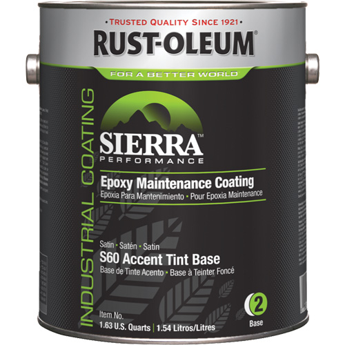 Sierra Performance S60 Water-Based Epoxy Maintenance Coating Accent Base, Gallon, Tint Base Absolute Business Supply