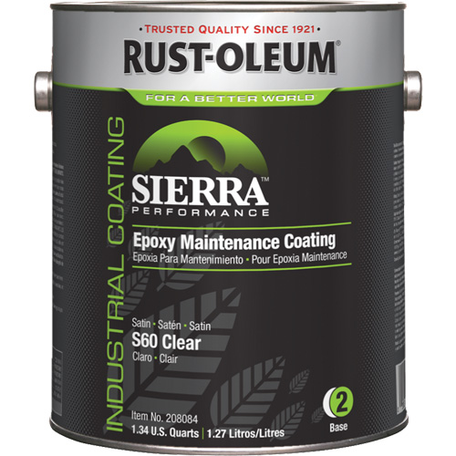 Sierra S60 Water-Based Epoxy Maintenance Coating Part 2 Base, Gallon, Clear Absolute Business Supply