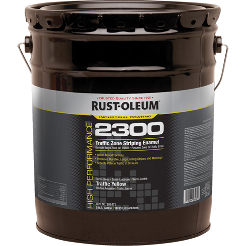High-Performance 2300 System Traffic Zone Striping Paint, Yellow, 5 gal., Pail Absolute Business Supply