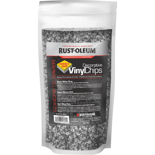 Concrete Saver&reg; Decorative Vinyl Chips, 0.5 kg, Bag, Black/White/Gray Blend Absolute Business Supply
