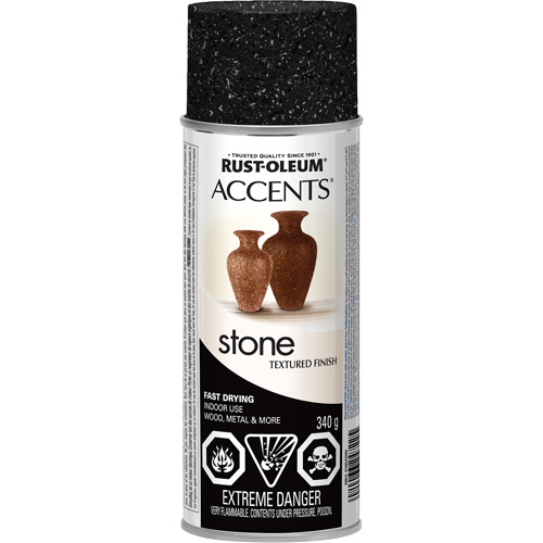 Accents&reg; Stone Creations Spray Paint, Aerosol Can, Black Granite Absolute Business Supply