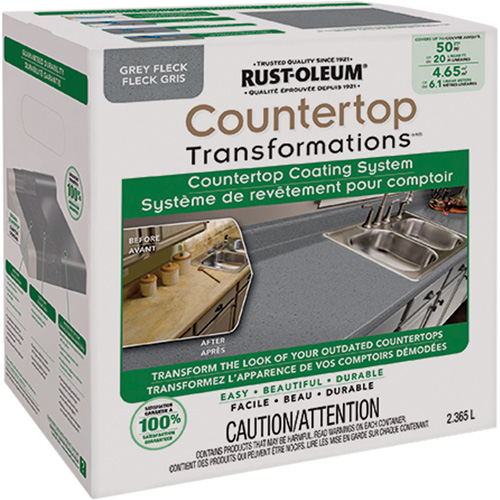 Countertop Transformations&reg; Fleck Countertop Coating System, 2.37 L, Kit, Grey Flock Absolute Business Supply