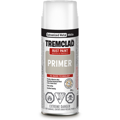 Tremclad&reg; Rust Primer Spray, Galvanized White, Very Flat, Aerosol Can Absolute Business Supply