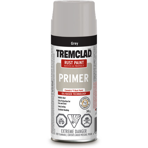 Tremclad&reg; Rust Primer Spray, Grey, Very Flat, Aerosol Can Absolute Business Supply