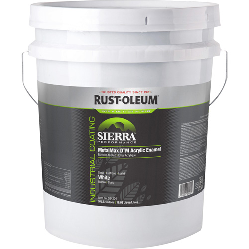 Sierra Performance MetalMax&reg; Plus DTM Acrylic Enamel, 5 gal., Pail, White Absolute Business Supply