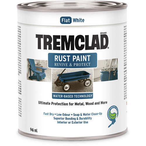 Peinture antirouille &agrave; base d'eau Tremclad, 946 ml, Canette, Blanc Absolute Business Supply