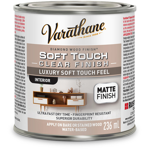 Rev&ecirc;tement &agrave; fini diamant pour bois Varathane, 236 ml, Transparent, Mat Absolute Business Supply