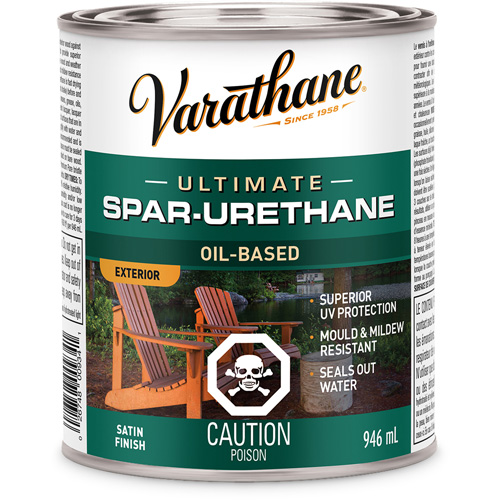 Rev&ecirc;tement &agrave; fini diamant pour bois Varathane, 946 ml, Transparent, Satin Absolute Business Supply