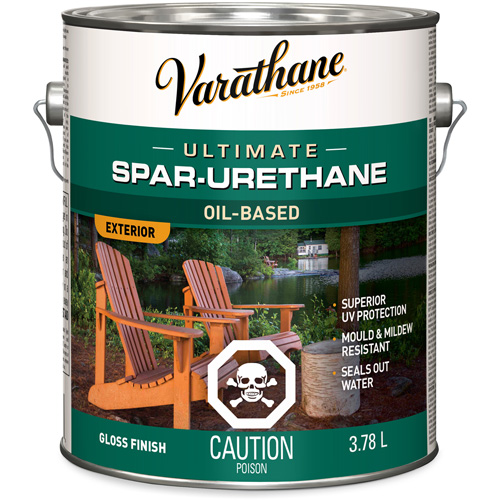 Varathane&reg; Diamond Outdoor Wood Finish, 3.78 L, Clear, Gloss Absolute Business Supply