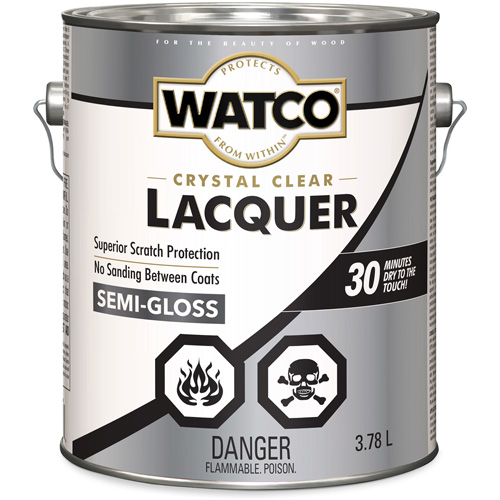 Watco&reg; Lacquer Wood Finish, 3.78 L, Clear, Semi-Gloss Absolute Business Supply