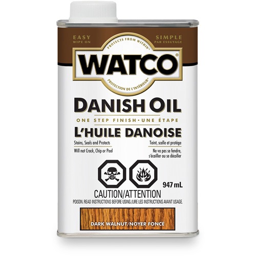 Watco&reg; Danish Oil, 947 ml, Dark Walnut, Transparent Absolute Business Supply