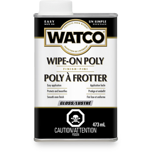 Watco&reg; Wipe-on Poly Stain, 473 ml, Clear, Gloss Absolute Business Supply
