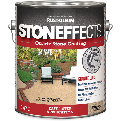 Rev&ecirc;tement &agrave; base de pierre de quartz Stoneffects, 3,78 L, &agrave; l'eau, Textur&eacute;, Beige Absolute Business Supply