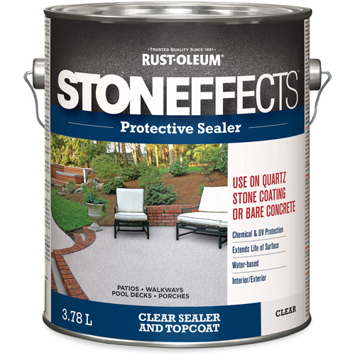 Produit d'&eacute;tanch&eacute;ifi&eacute; protecteur pour b&eacute;ton Stoneffects, 3,78 L, &agrave; l'eau, Transparent, Transparent Absolute Business Supply