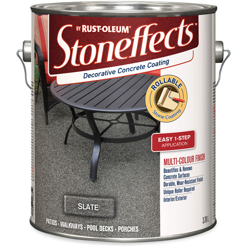 Rev&ecirc;tement de b&eacute;ton d&eacute;coratif Stoneffects, 3,4 L, &agrave; solvants, Textur&eacute;, Gris Absolute Business Supply