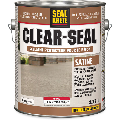 Produit d&eacute;tanch&eacute;it&eacute; protecteur Seal-Krete, 3,78 L, &agrave; l'ur&eacute;thane, Satin, Transparent Absolute Business Supply