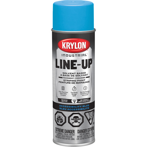 Industrial LINE-UP Solvent-Based Pavement Striping Aerosol Paint, Blue, 18 oz., Aerosol Can Absolute Business Supply