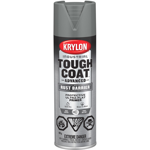 Peinture Tough Coat avec technologie Rust Barrier, Appr&ecirc;t gris, Ultra-mat, 425 g, Canette a&eacute;rosol Absolute Business Supply