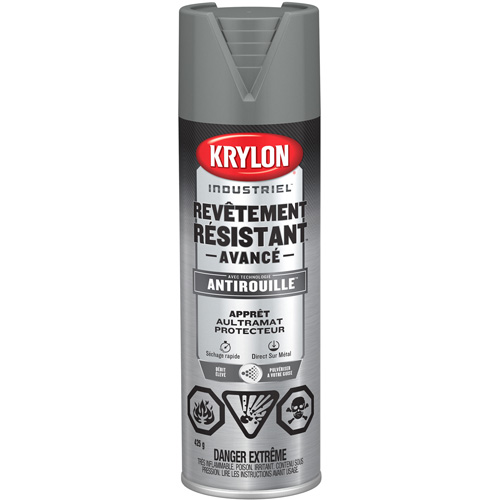 Peinture Tough Coat avec technologie Rust Barrier, Appr&ecirc;t gris, Ultra-mat, 425 g, Canette a&eacute;rosol Absolute Business Supply