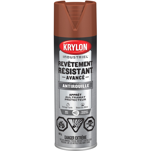Peinture Tough Coat avec technologie Rust Barrier, Appr&ecirc;t oxyde rouge, Ultra-mat, 425 g, Canette a&eacute;rosol Absolute Business Supply
