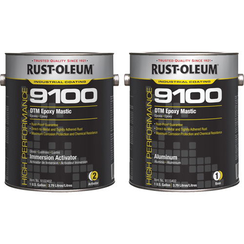 Ensemble de base et d'activateur pour mastic &eacute;poxy DTM du syst&egrave;me 9100, Aluminium, Gallon Absolute Business Supply
