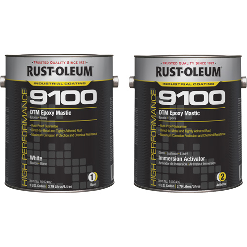 Ensemble de base et d'activateur pour mastic &eacute;poxy DTM du syst&egrave;me 9100, Blanc, Gallon Absolute Business Supply