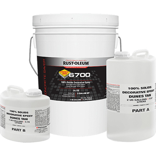 &eacute;poxy d&eacute;coratif 100 % de solides 6700, 3 gal., &eacute;poxy, Tr&egrave;s brillant, Beige Absolute Business Supply