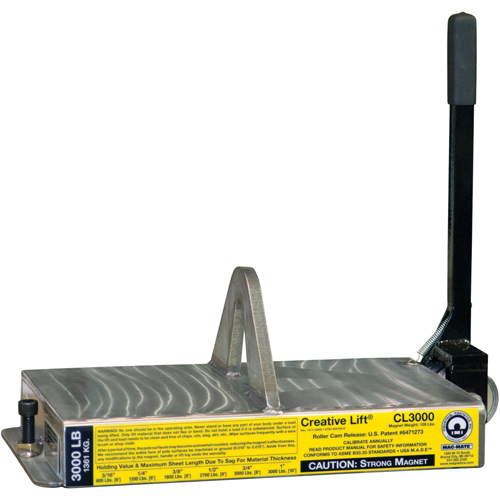 Creative Lift&reg; Magnets, 3000 lbs. (1.5 tons) Holding Cap., 19-1/4" L x 10-1/2" W x 7" H Absolute Business Supply