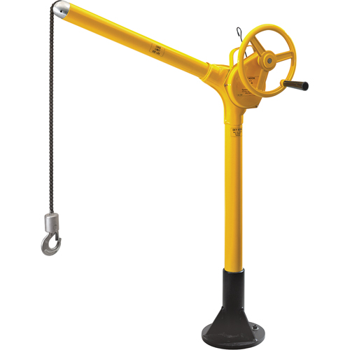Tall Industrial Lifting Device with Bolt-Down Base, 500 lbs. (0.25 tons) Capacity Absolute Business Supply