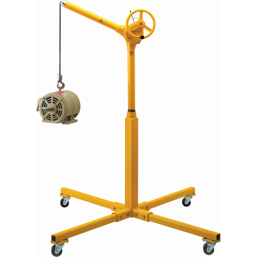 Tall Industrial Lifting Device with Mobile Base, 500 lbs. (0.25 tons) Capacity Absolute Business Supply